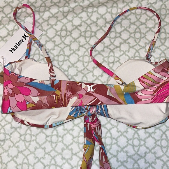 Hurley Swimwear Bandeau Swim Bra Top M - Picture 3 of 8